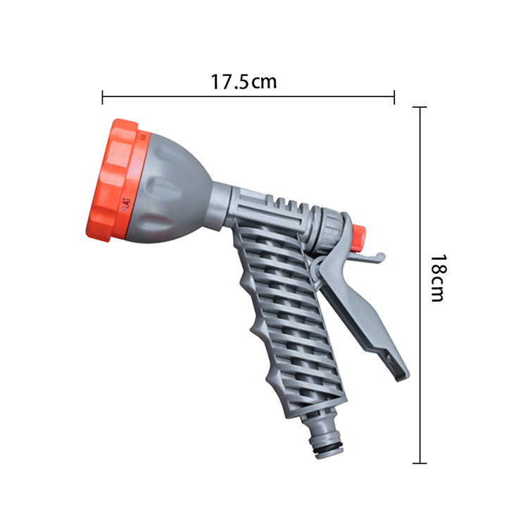 花园浇灌喷水枪园林家用清洁洗车水枪  配3接头套装多功能灌溉水枪EG-818